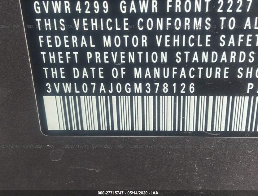 3VWL07AJ0GM378126