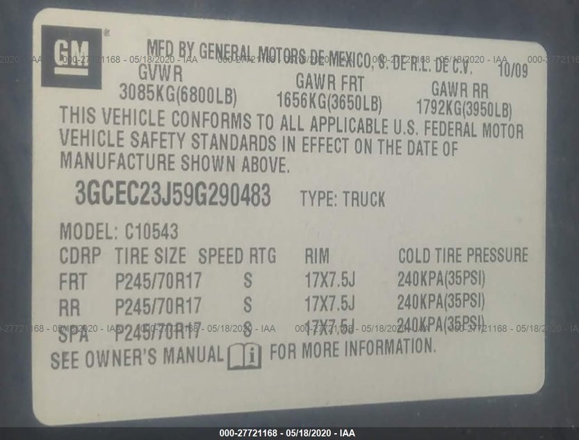 3GCEC23J59G290483