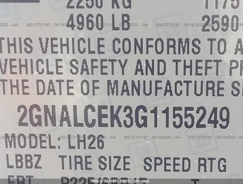 2GNALCEK3G1155249