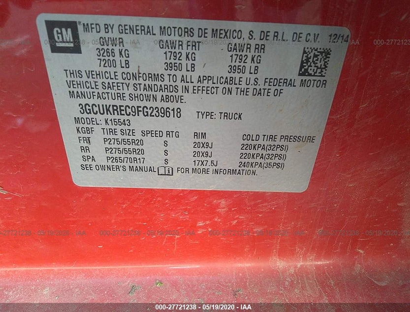 3GCUKREC9FG239618