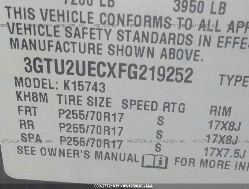 3GTU2UECXFG219252