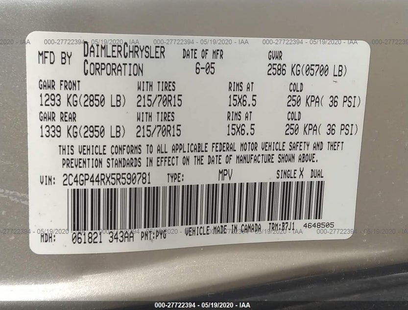 2C4GP44RX5R590781