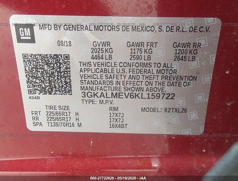 3GKALMEV6KL159722