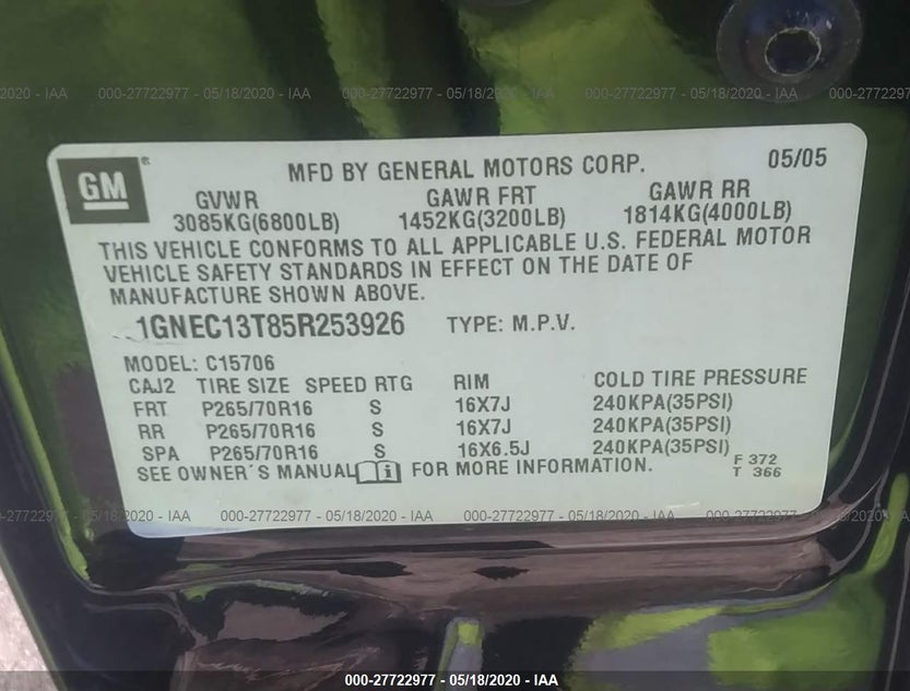 1GNEC13T85R253926