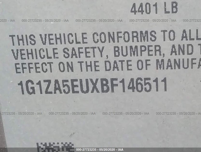1G1ZA5EUXBF146511