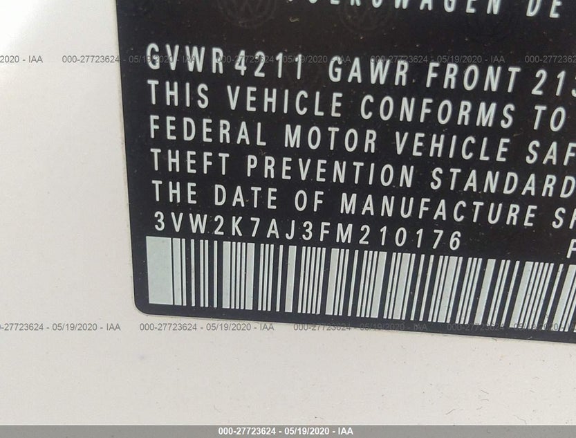 3VW2K7AJ3FM210176