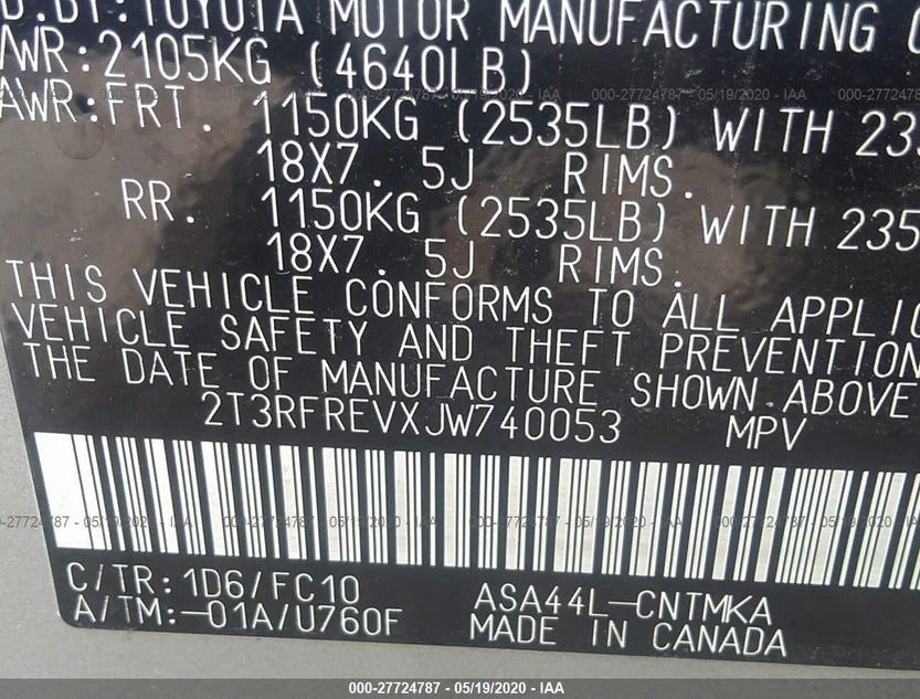 2T3RFREVXJW740053