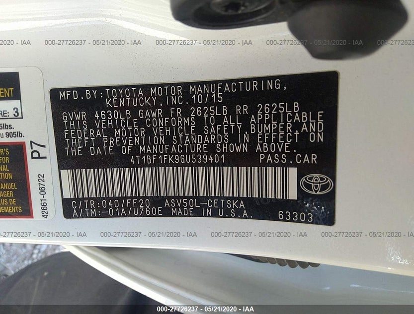 4T1BF1FK9GU539401