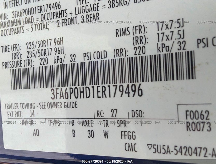 3FA6P0HD1ER179496