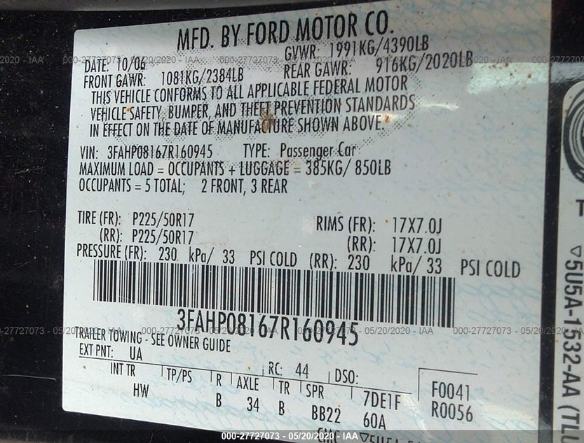 3FAHP08167R160945