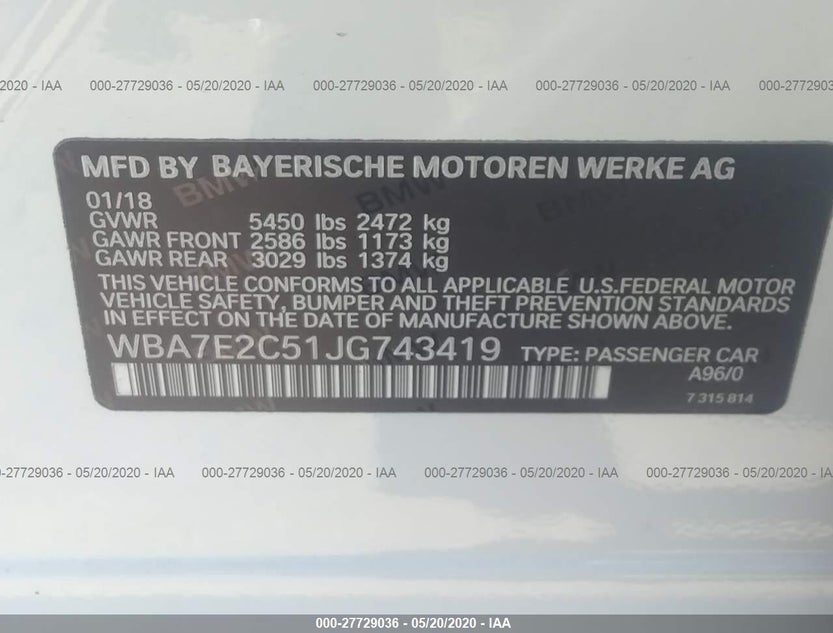 WBA7E2C51JG743419
