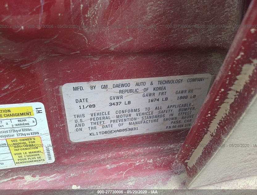 KL1TD6DEXAB053831