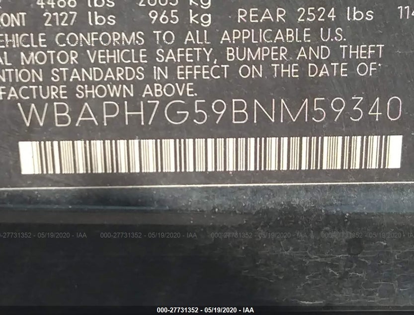WBAPH7G59BNM59340