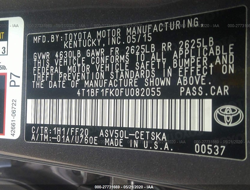 4T1BF1FK0FU082055