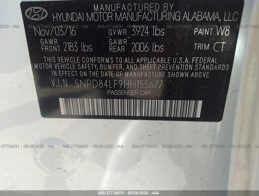 5NPD84LF9HH155677
