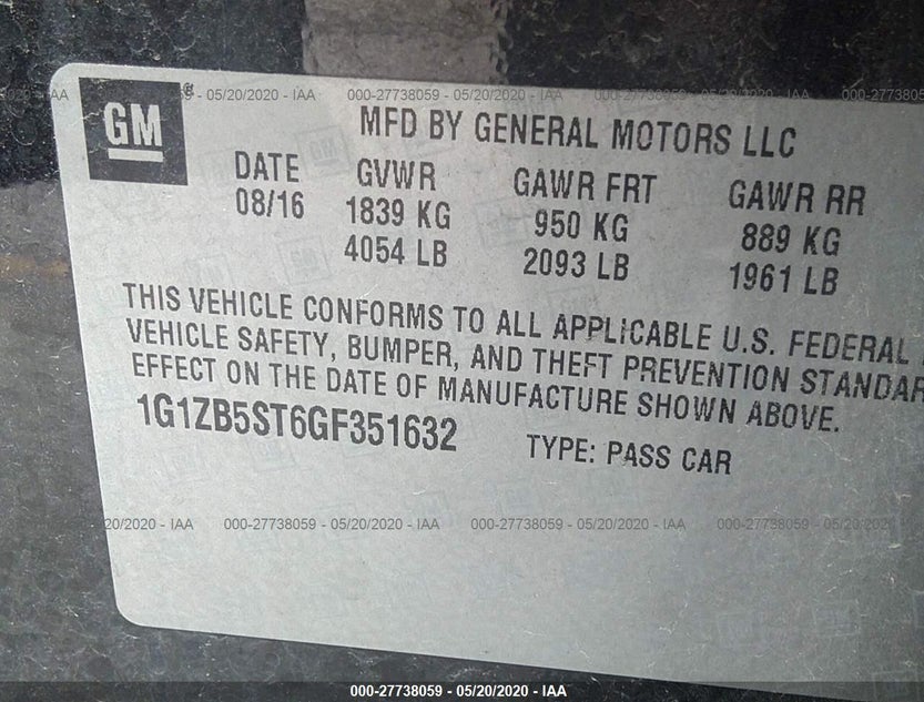 1G1ZB5ST6GF351632