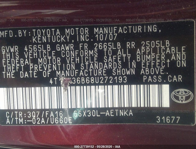 4T1BK36B68U272193