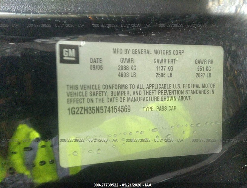 1G2ZH35N574154569
