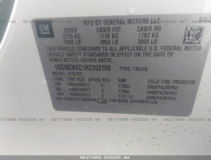 1GCRCNEC1HZ302760