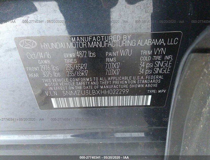 5NMZU3LBXHH022299
