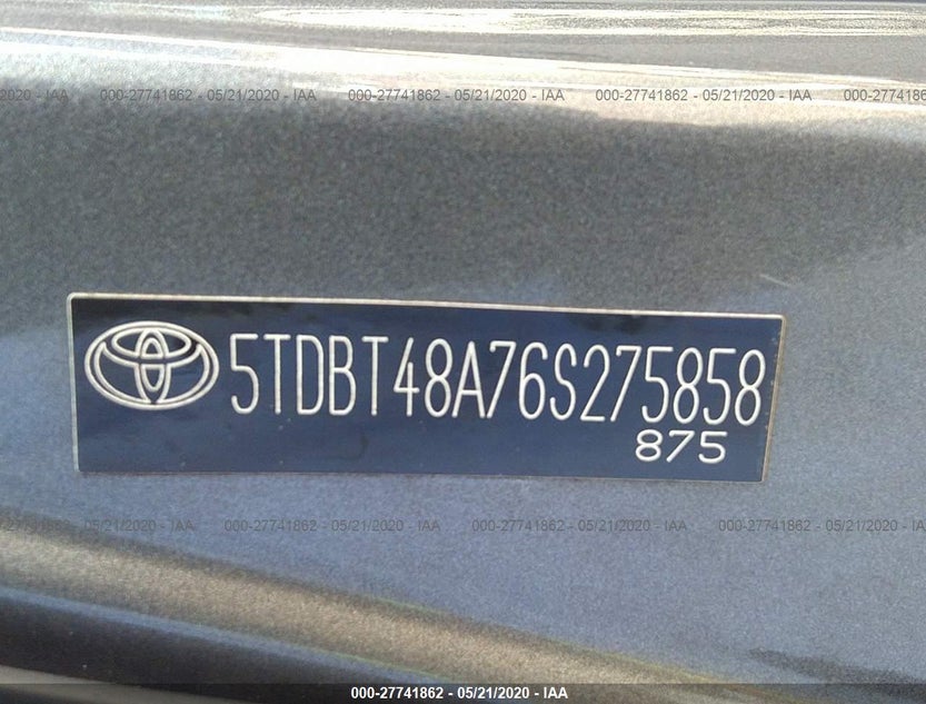 5TDBT48A76S275858
