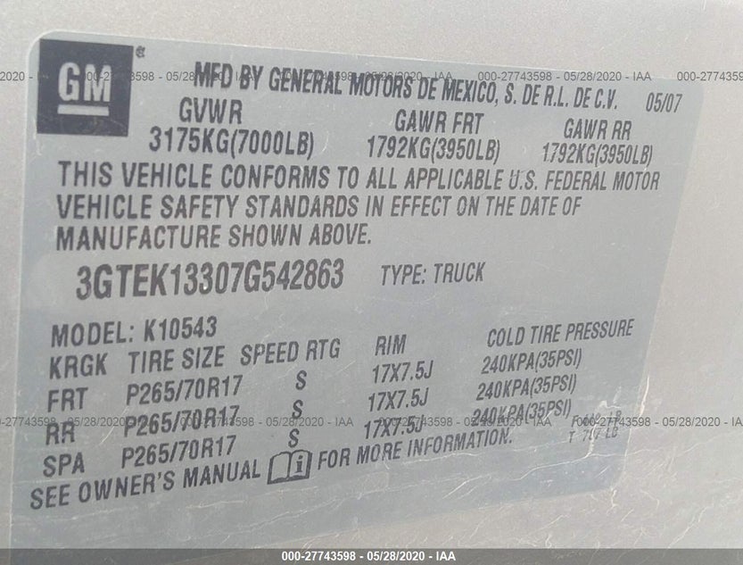 3GTEK13307G542863