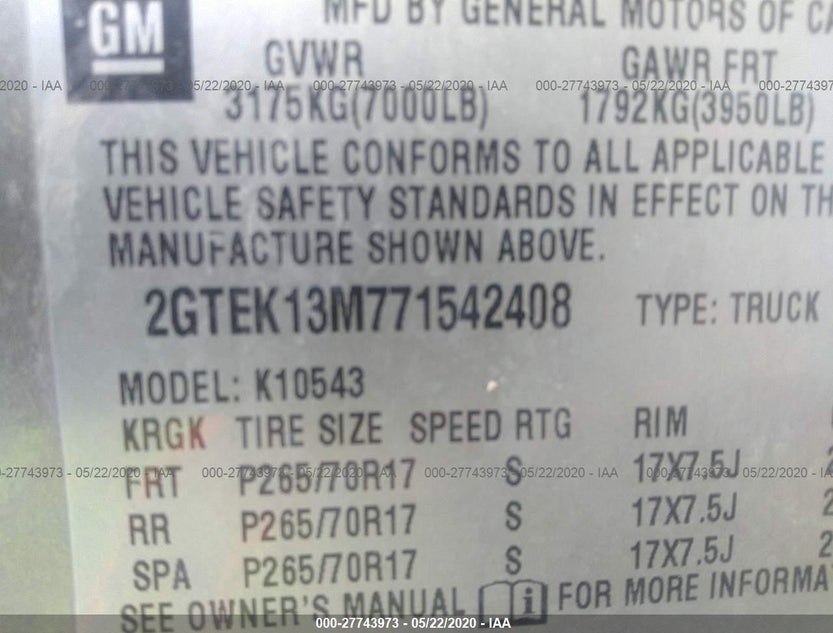 2GTEK13M771542408