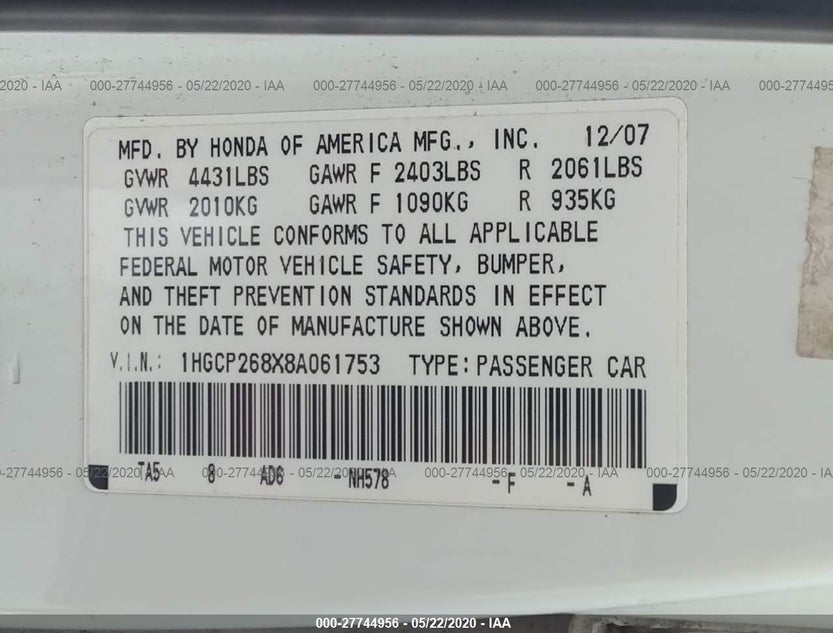 1HGCP268X8A061753