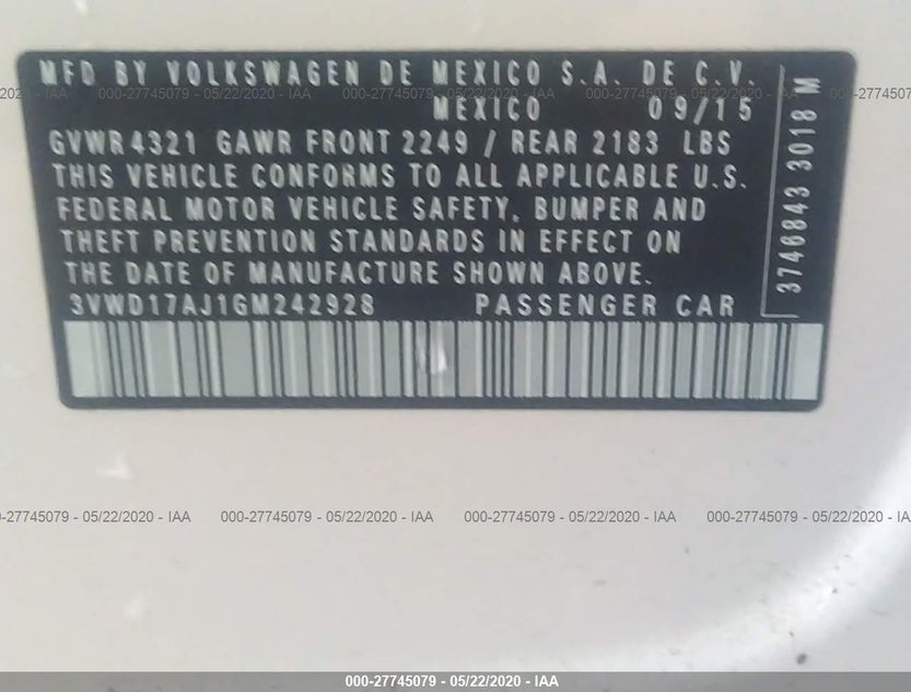 3VWD17AJ1GM242928
