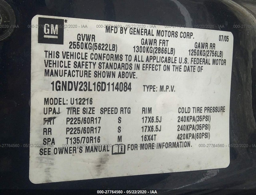 1GNDV23L16D114084
