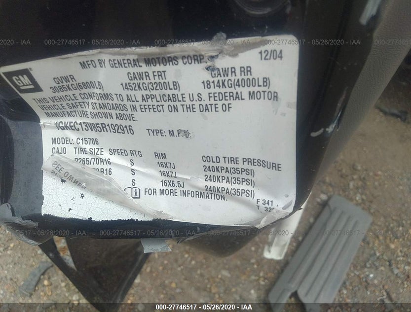 1GKEC13V85R192916