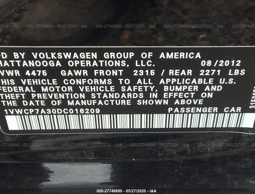 1VWCP7A30DC016209