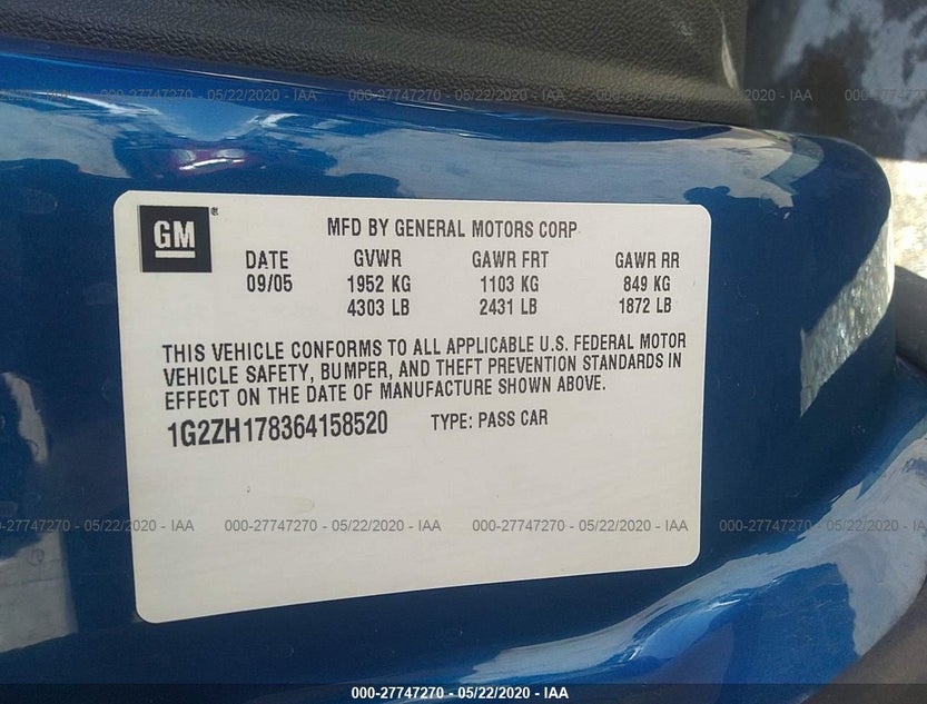 1G2ZH178364158520