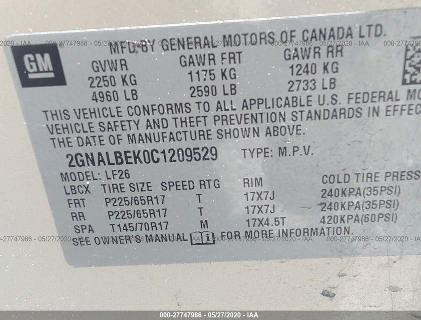 2GNALBEK0C1209529