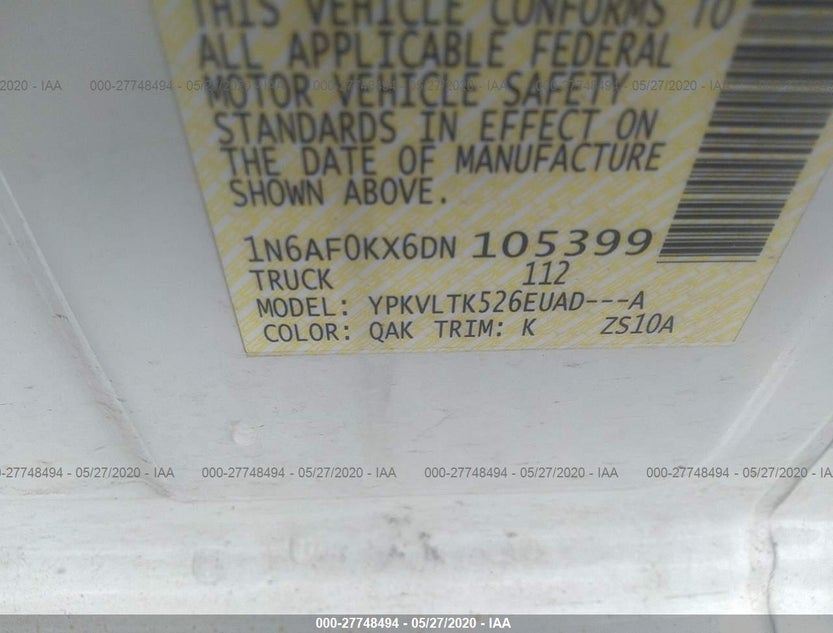 1N6AF0KX6DN105399