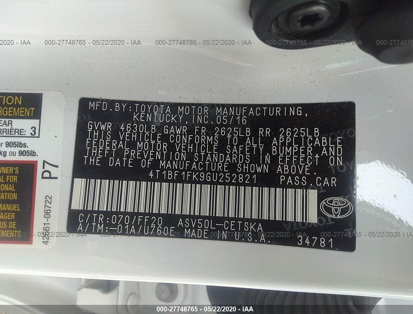 4T1BF1FK9GU252821
