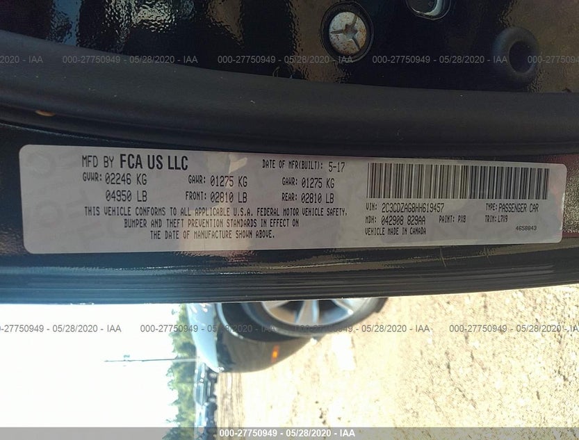 2C3CDZAG8HH619457