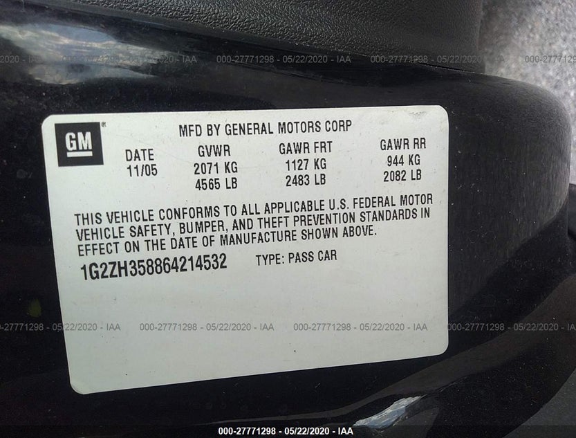 1G2ZH358864214532