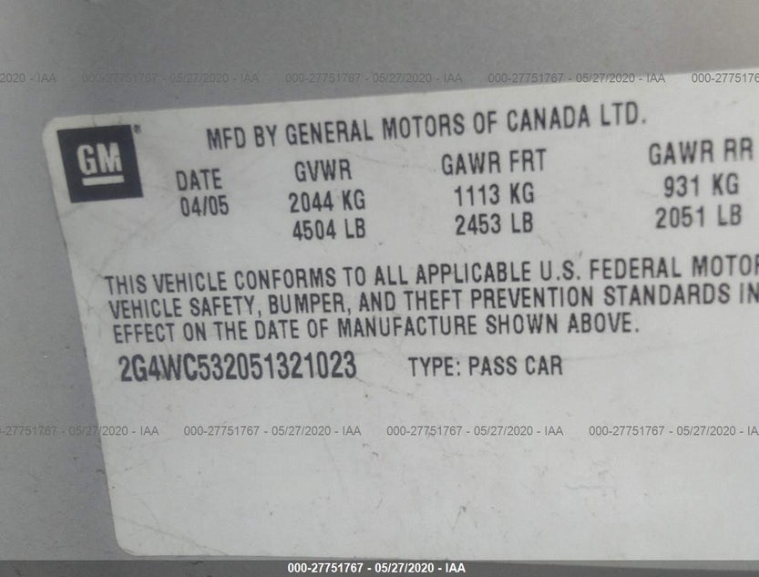 2G4WC532051321023