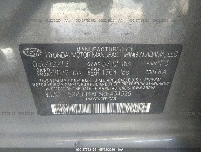 5NPDH4AE6DH434329