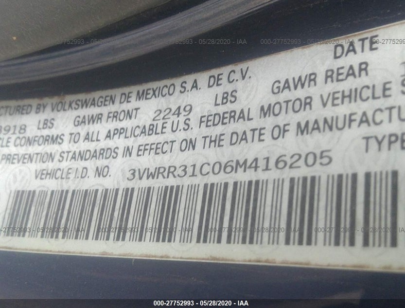 3VWRR31C06M416205