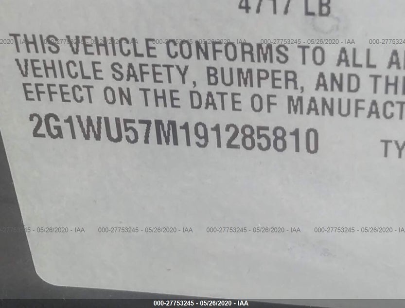 2G1WU57M191285810