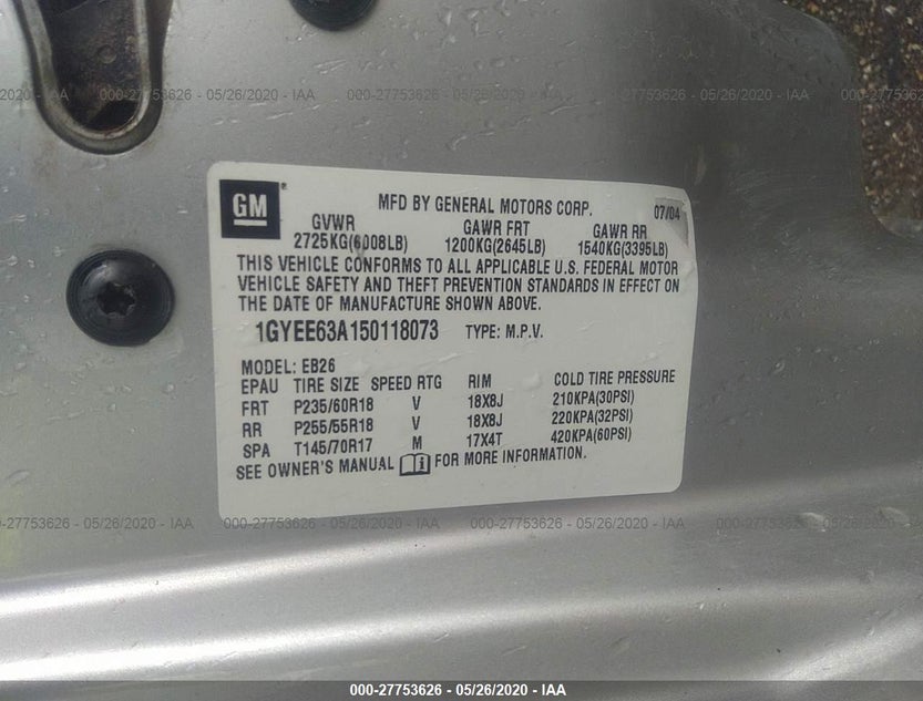 1GYEE63A150118073