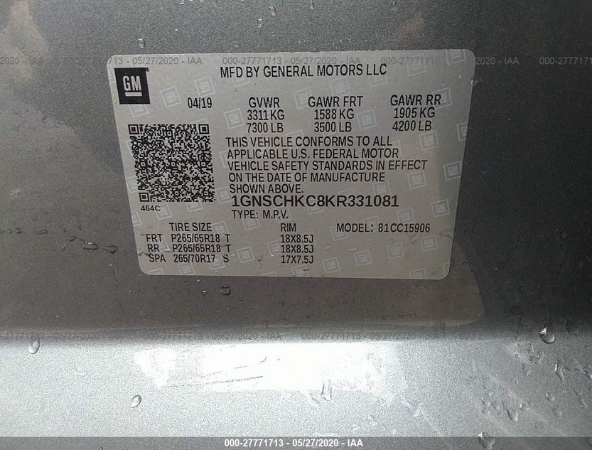 1GNSCHKC8KR331081
