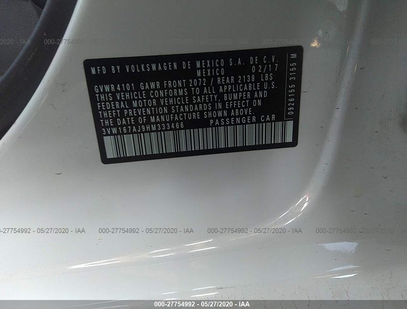 3VW167AJ9HM333466