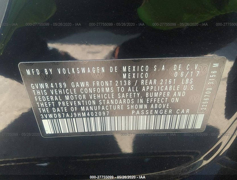3VWDB7AJ9HM402097