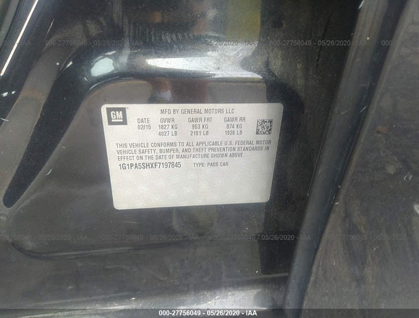 1G1PA5SHXF7197845