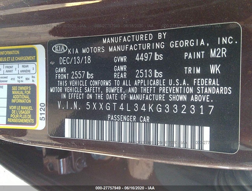 5XXGT4L34KG332317