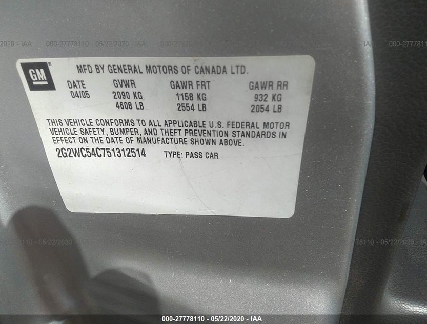 2G2WC54C751312514