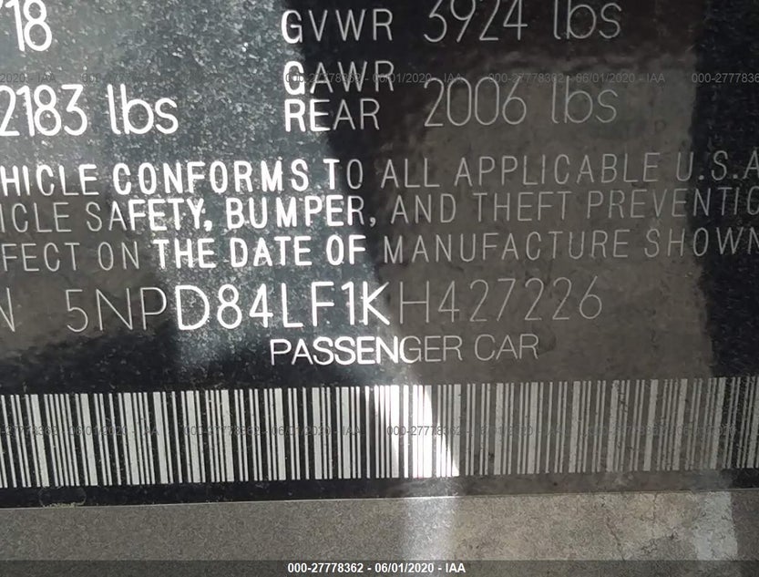 5NPD84LF1KH427226